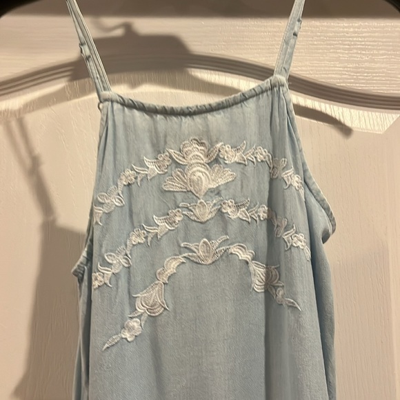 Sim & Sam | Tops | Sim Sam Adorable Chambray Light Blue With White ...
